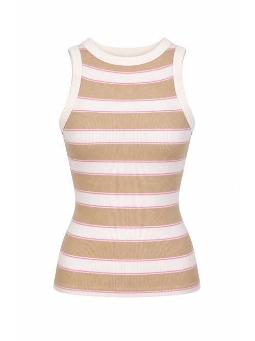 Top Ada in cotone a righe con ricamo Saint Barth Beach Club Mc2 Saint Barth | AAD00102673L
